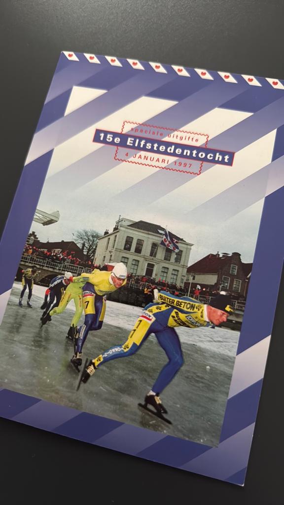 Speciale uitgifte 15e Elfstedentocht 1997 postzegelvel, Ophalen of Verzenden, Na 1940, Postfris