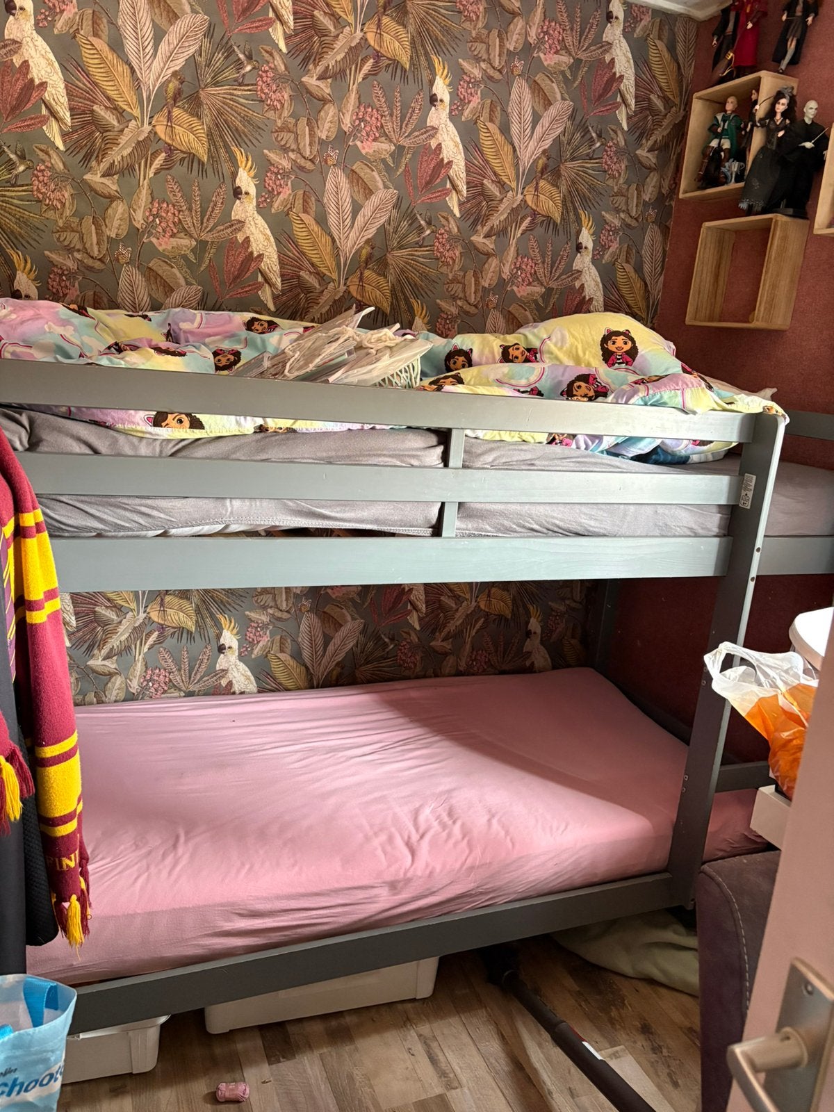 Stapelbed met matrassen, Kinderen en Baby's, Kinderkamer | Stapelbedden en Hoogslapers, Ophalen, Gebruikt, Stapelbed