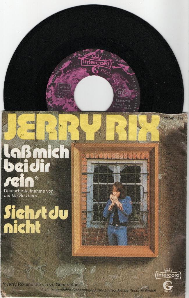Jerry Rix – Laß Mich Bei Dir Sein, Gebruikt, 7 inch, Single, Ophalen of Verzenden
