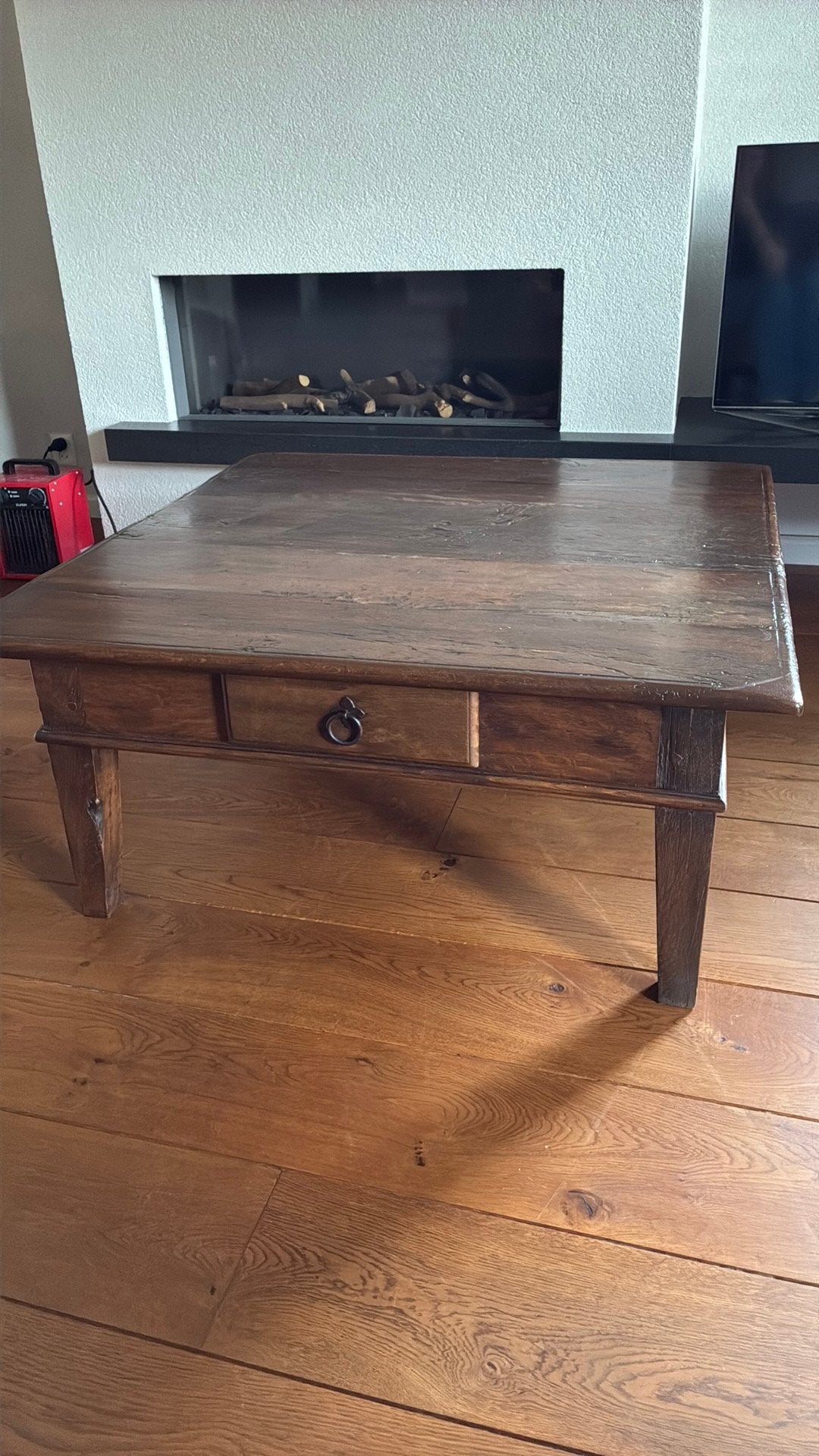 Antieke bruine salontafel, Huis en Inrichting, Gebruikt, 5 – 50, Antiek, Ophalen