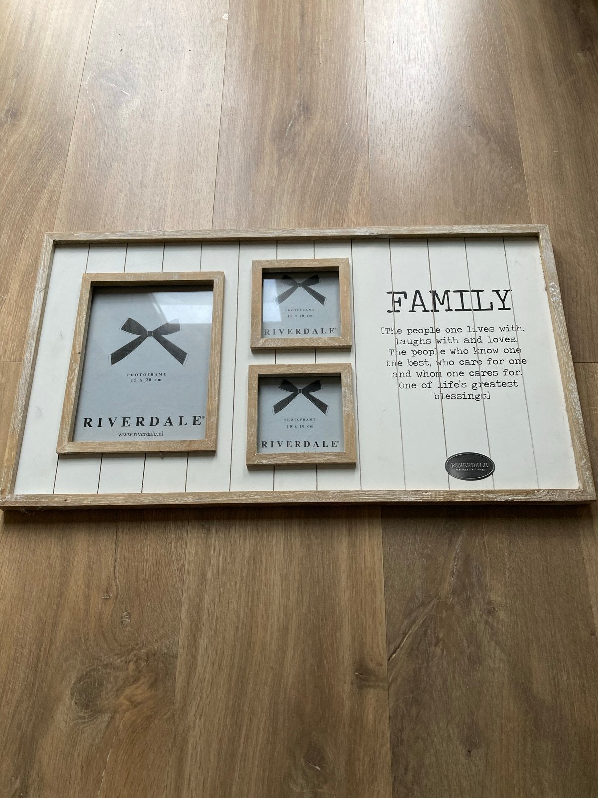 Riverdale fotolijst voor 3 foto's - 58x32 cm, Ophalen of Verzenden, Zo goed als nieuw, Hout