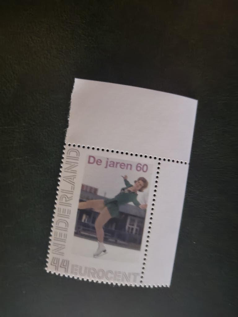 Persoonlijke zegel de jaren 60 hoekstuk Sjoukje Dijkstra, Verzenden, Na 1940, Postfris