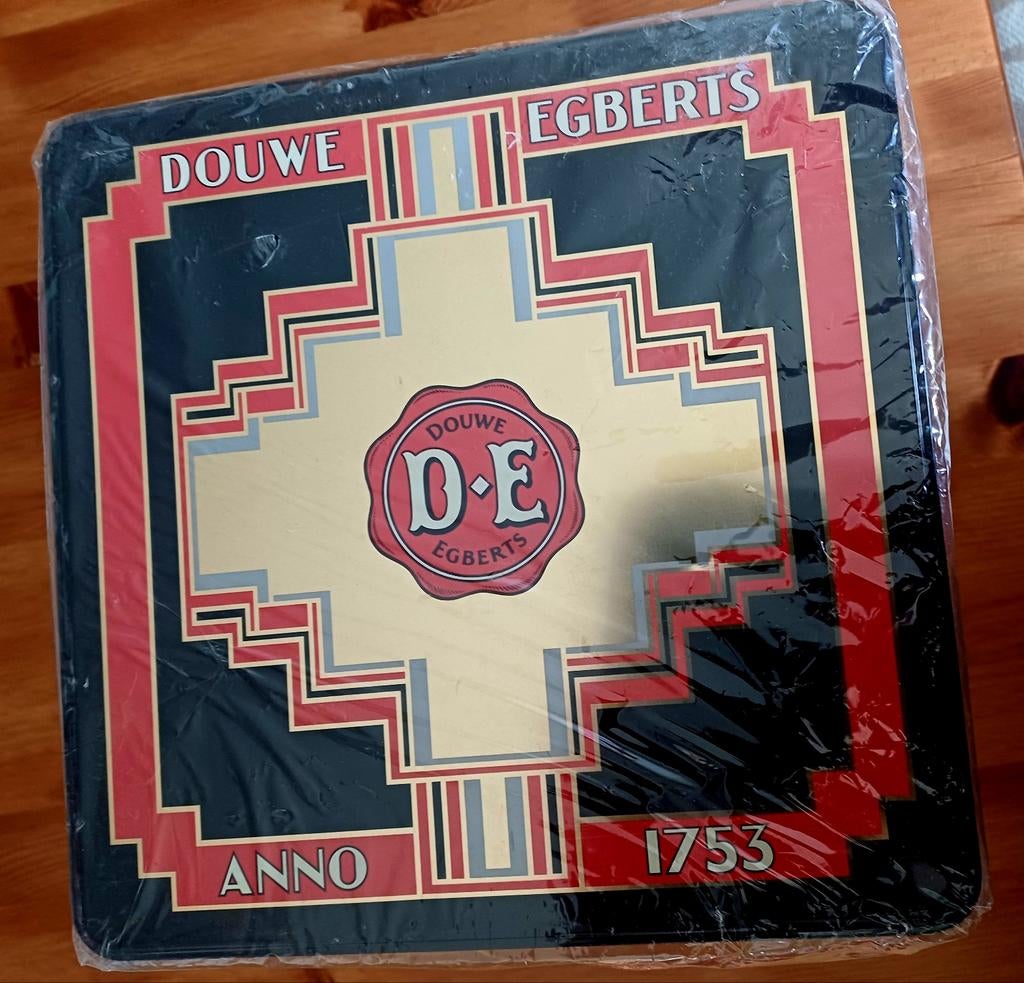 Vintage groot Douwe Egberts blik, Verzamelen, Blikken, Koffie, Douwe Egberts, Ophalen