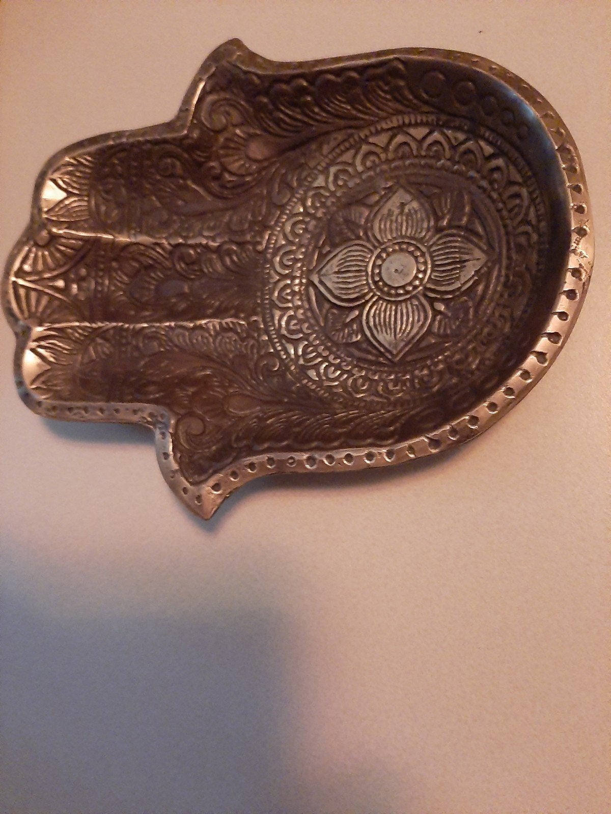 Decoratief Hamsa schaaltje - Hand van Fatima (Messing), Ophalen of Verzenden