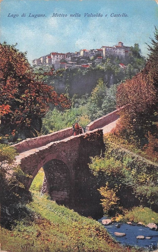 702-444-047 Lago Di Lugano Motivo Nella Valsolda E Castello, Verzenden, Voor 1920, Overig Europa