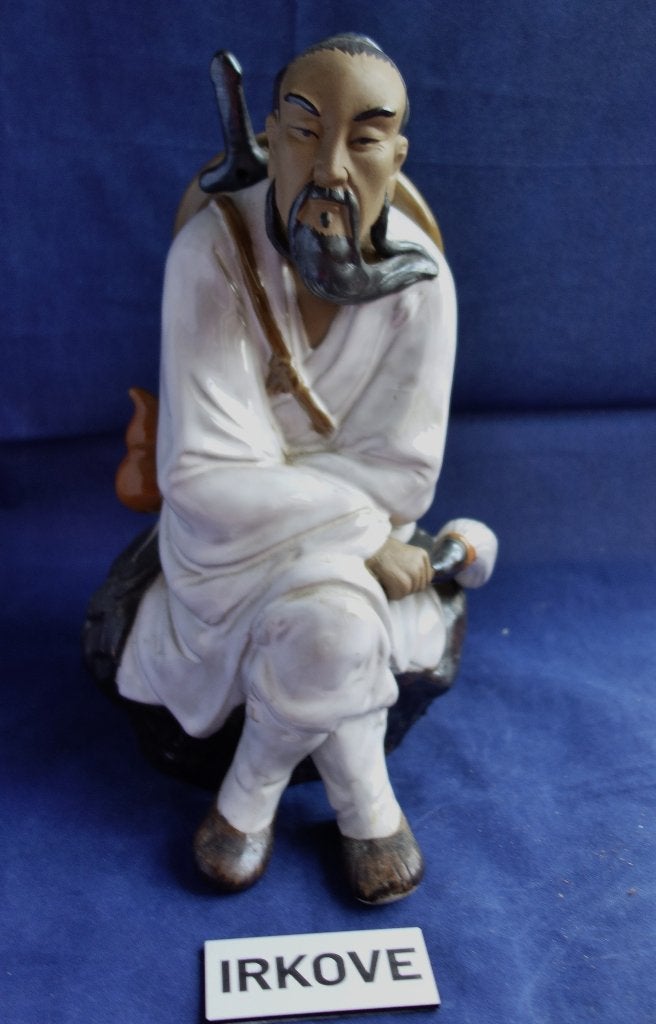 MUDMAN SHIWAN BEELD * Man met Zwaard *, Minder dan 20 cm, Verzenden, Geglazuurd, Steen of Keramiek
