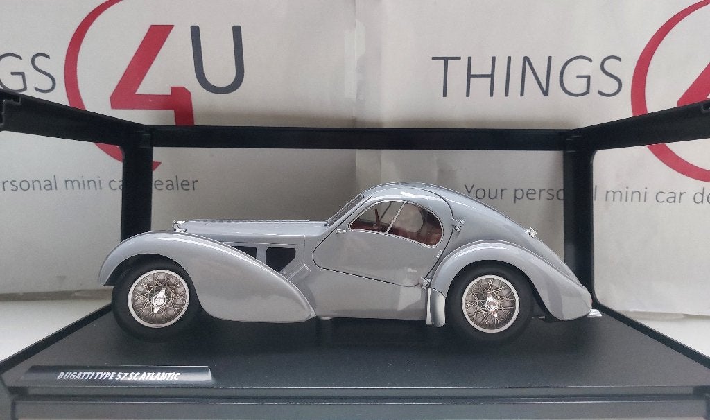 Solido 1:18 Bugatti Typ 57 SC Atlantic 1937 lichtgrijs, Ophalen of Verzenden, Nieuw, Auto, Solido