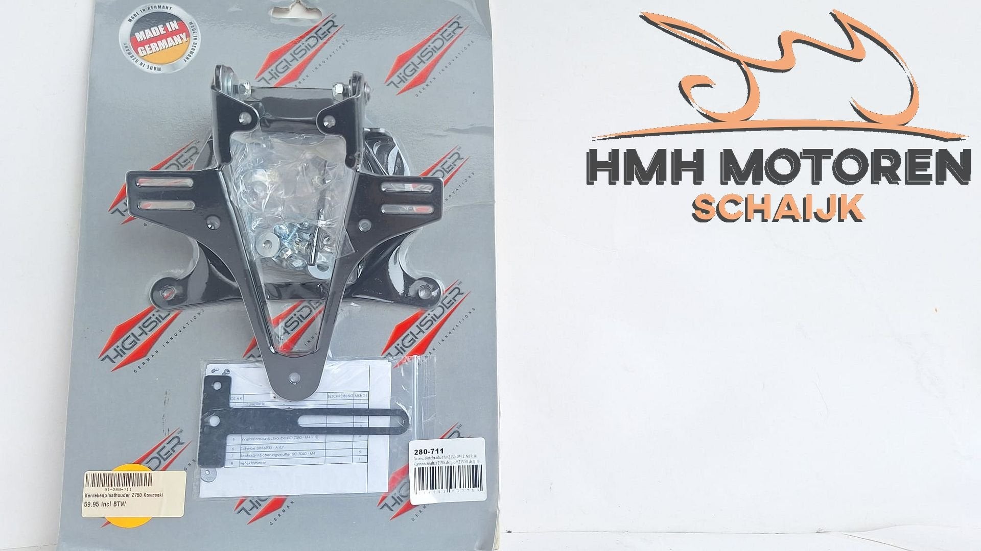 Kawasaki Z750 Z1000 Highsider korte Kentekenplaathouder, Motoren, -, -, Nieuw, Ophalen of Verzenden