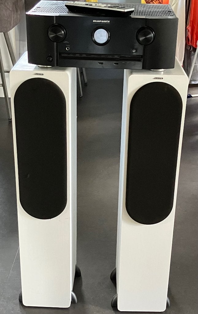 Marantz versterker met Jamo speakers, Marantz, Gebruikt, Ophalen of Verzenden, 120 watt of meer