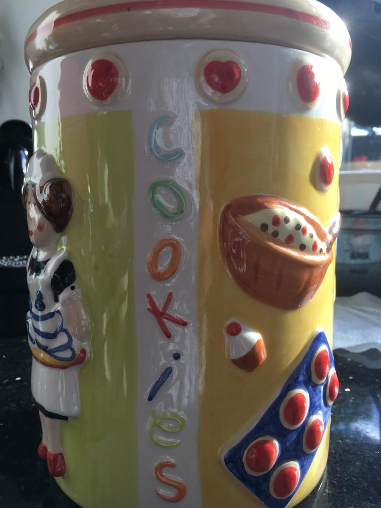 Rayware Coockies trommel aardewerk., Ophalen of Verzenden, Zo goed als nieuw, Overige materialen, Pot, Bus of Blik
