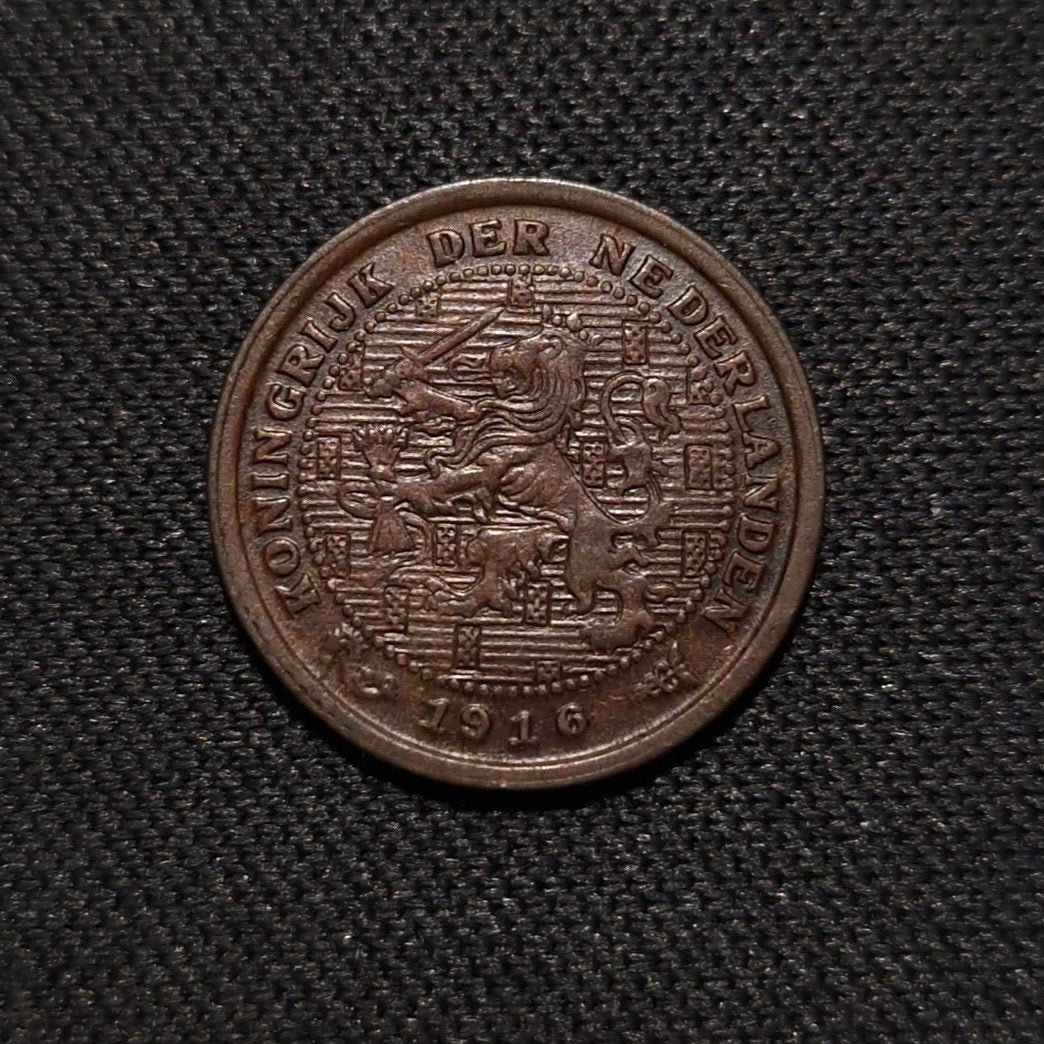 1/2 cent 1916, Verzenden, Koningin Wilhelmina, Overige waardes, Losse munt