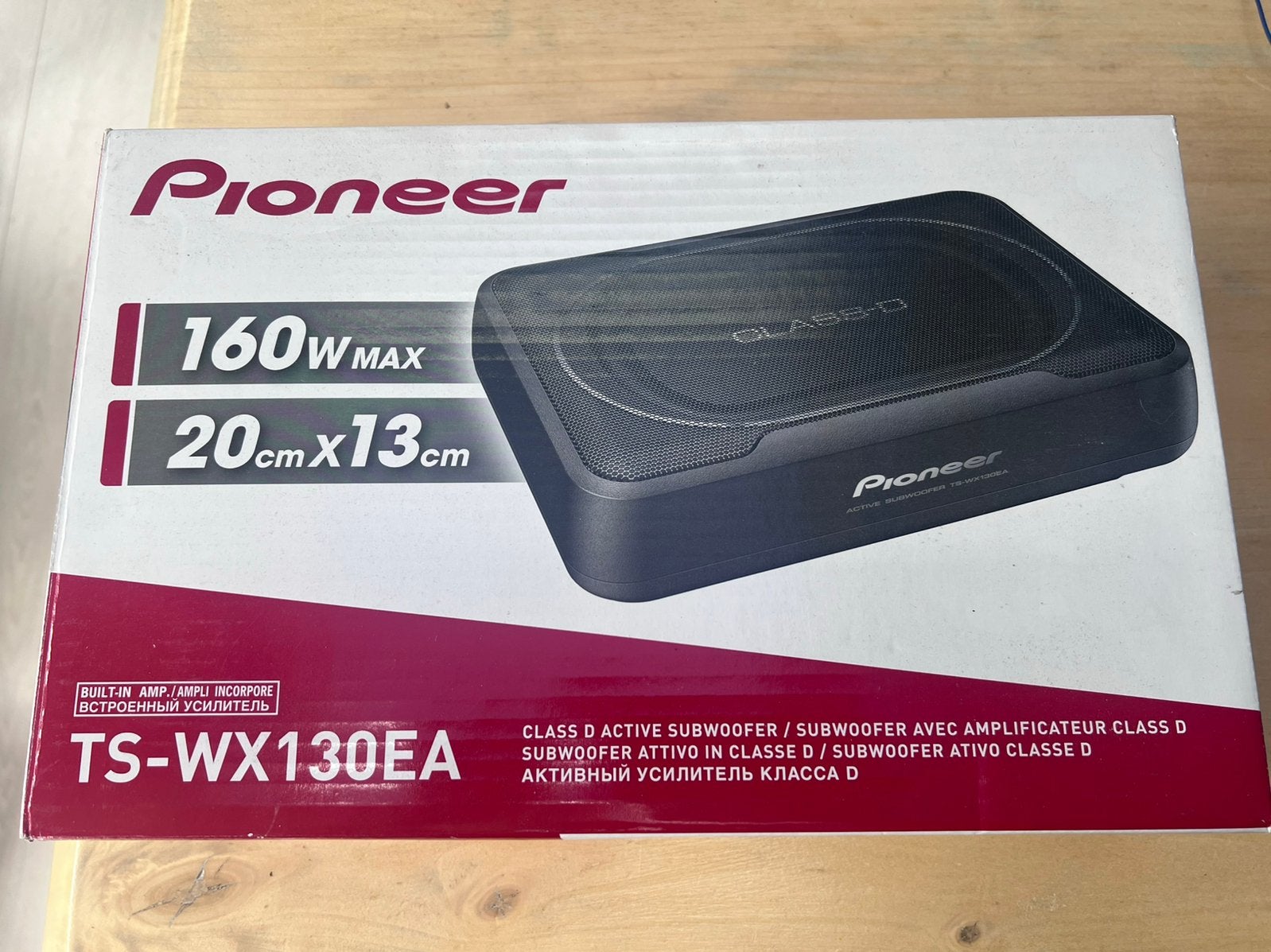 Pioneer TS-WX130EA actieve subwoofer 160W, Ophalen of Verzenden, Gebruikt