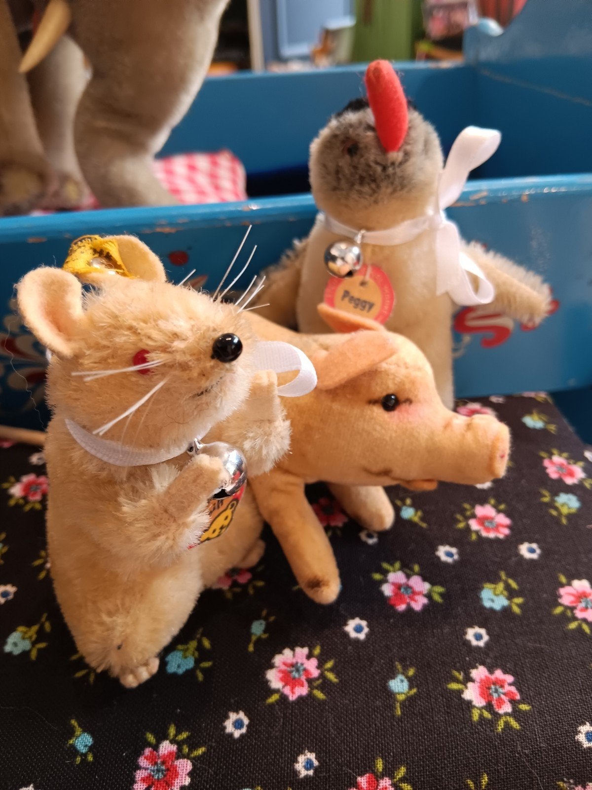 3 Antike Steiff Dieren, Antiek en Kunst, Ophalen of Verzenden