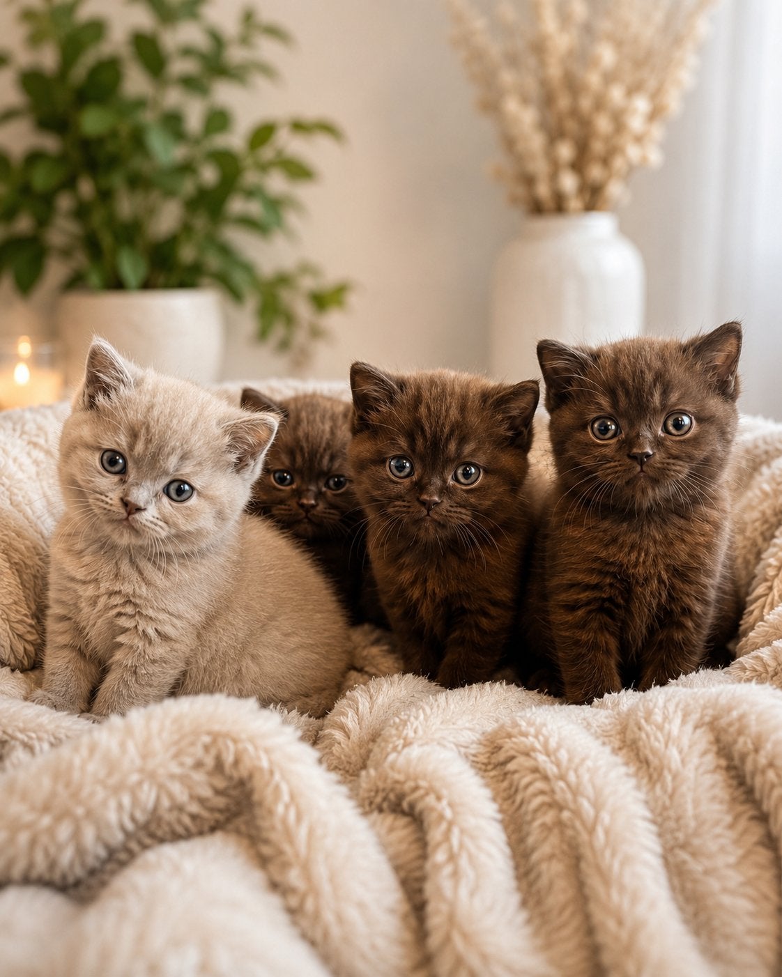 Britse Korthaar kittens met stamboom – Cinnamon & Lilac, Meerdere dieren, Met stamboom, 0 tot 2 jaar