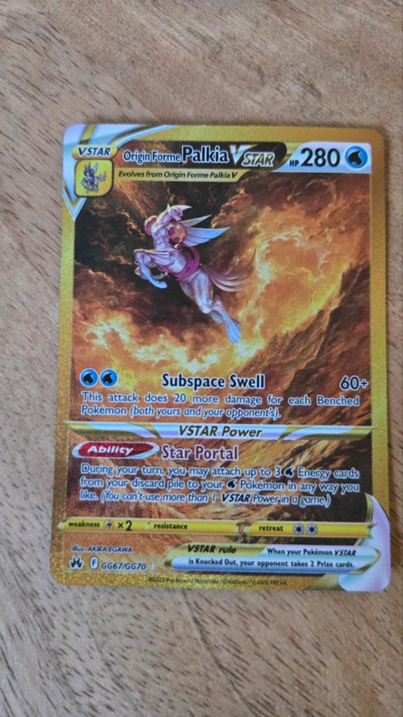 Origin Forme Palkia VSTAR Pokémon Kaart GG67/GG70, Hobby en Vrije tijd, Verzamelkaartspellen | Pokémon, Zo goed als nieuw, Losse kaart