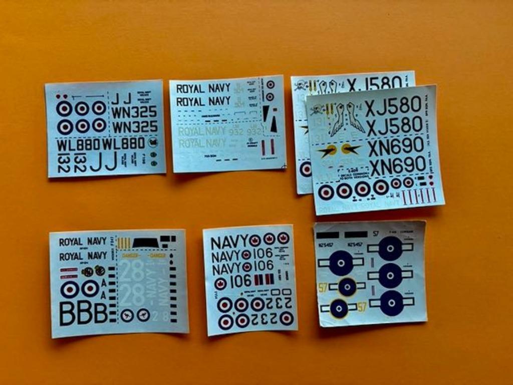 Kavel	Frog decals Royal Navy 7x, Ophalen of Verzenden, Nieuw, 1:72 tot 1:144, Overige merken