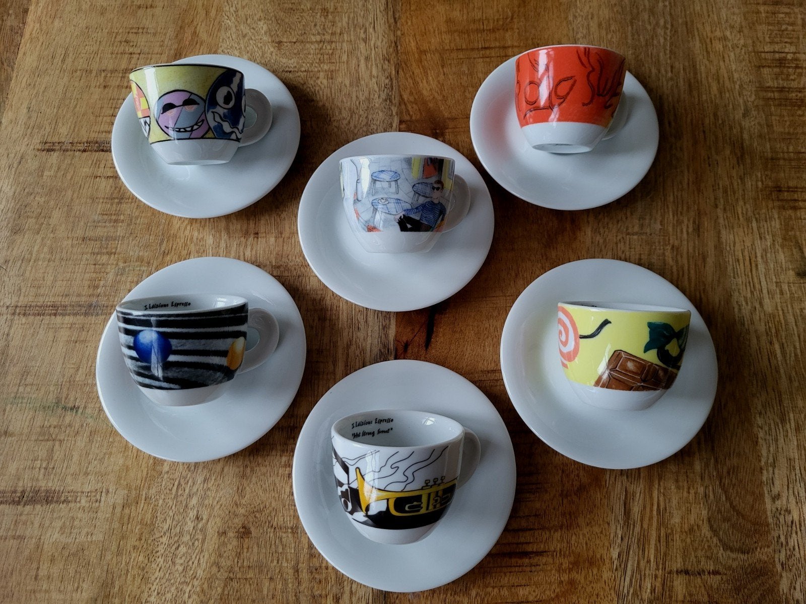 Set van 6 I Edizione Espresso kopjes met schotels, Overige merken, Ophalen of Verzenden, Zo goed als nieuw, Modern
