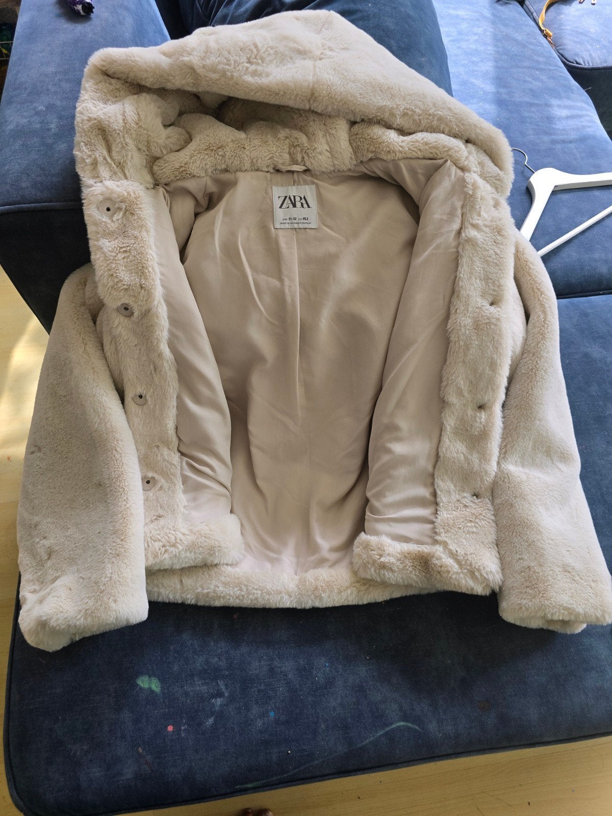 fur stylish jaket, New jaket, Zara kids, Ophalen of Verzenden, Nieuw, Wit