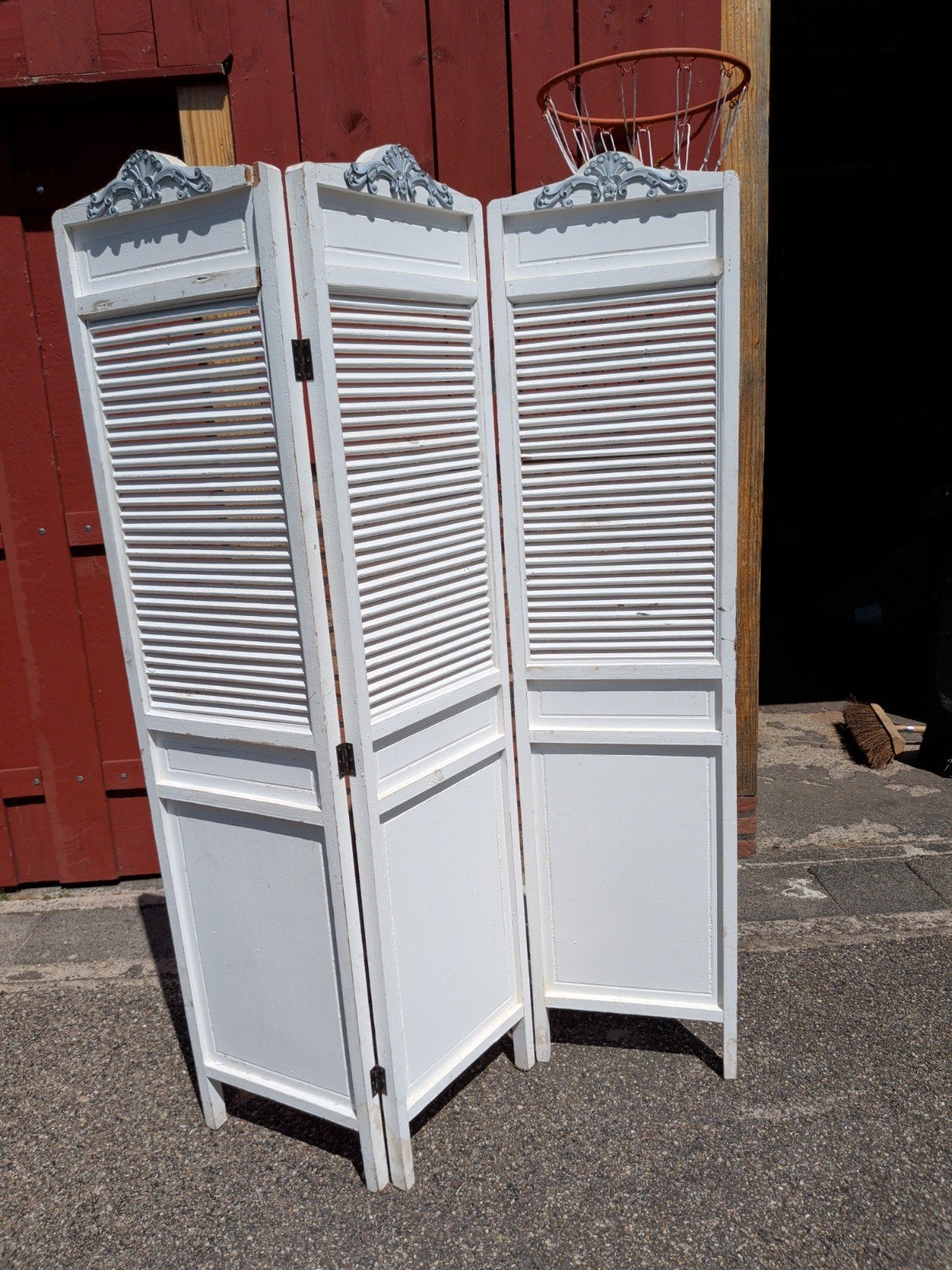 Decoratief kamerscherm met louvrepanelen, Ophalen, Gebruikt