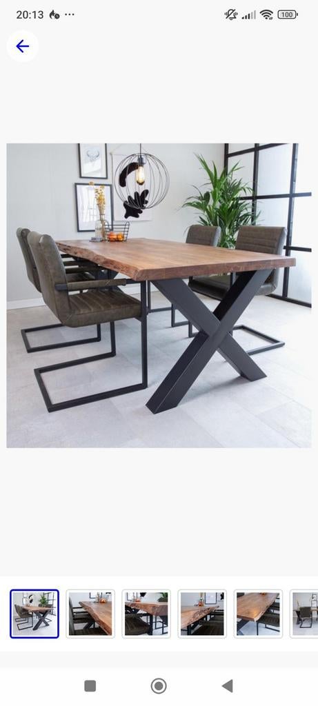 acacia houten eettafel 160/90, Huis en Inrichting, Tafels | Eettafels, Ophalen, Nieuw, 50 tot 100 cm, 150 tot 200 cm