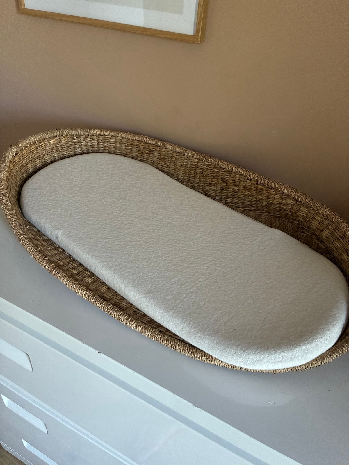 Rieten verschoonmand met matrasje, Kinderen en Baby's, Babywiegjes en Ledikanten, Ophalen, Gebruikt, Wieg