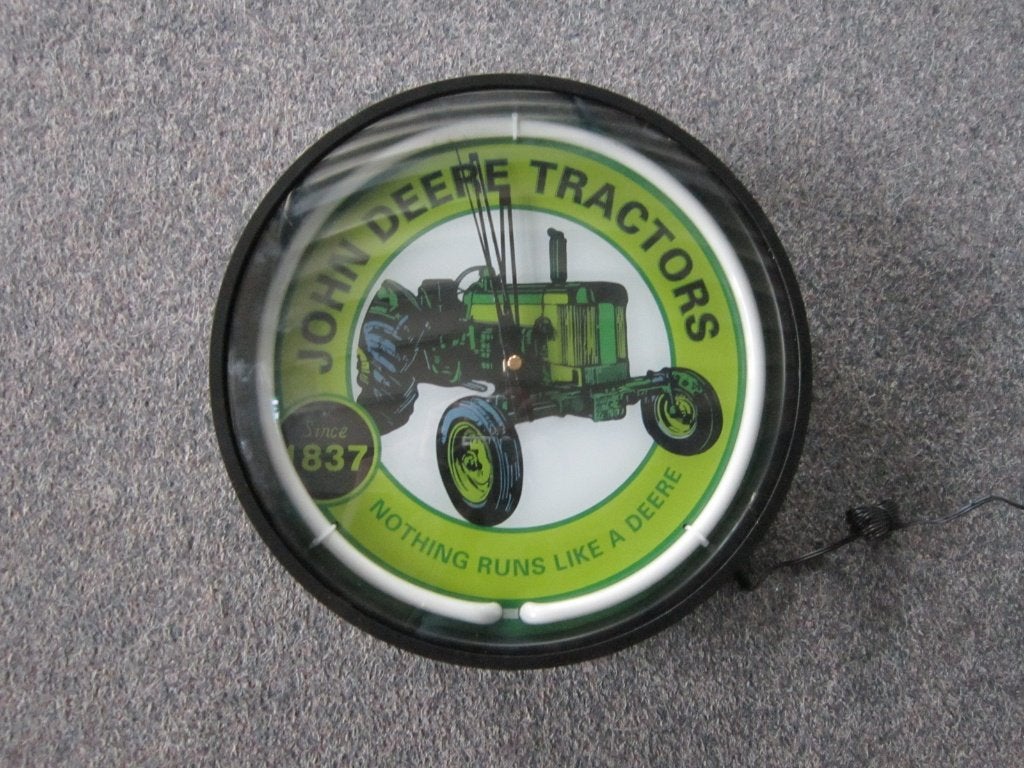 JOHN DEERE NEON KLOK, Ophalen, Zo goed als nieuw, Lichtbak of (neon) lamp