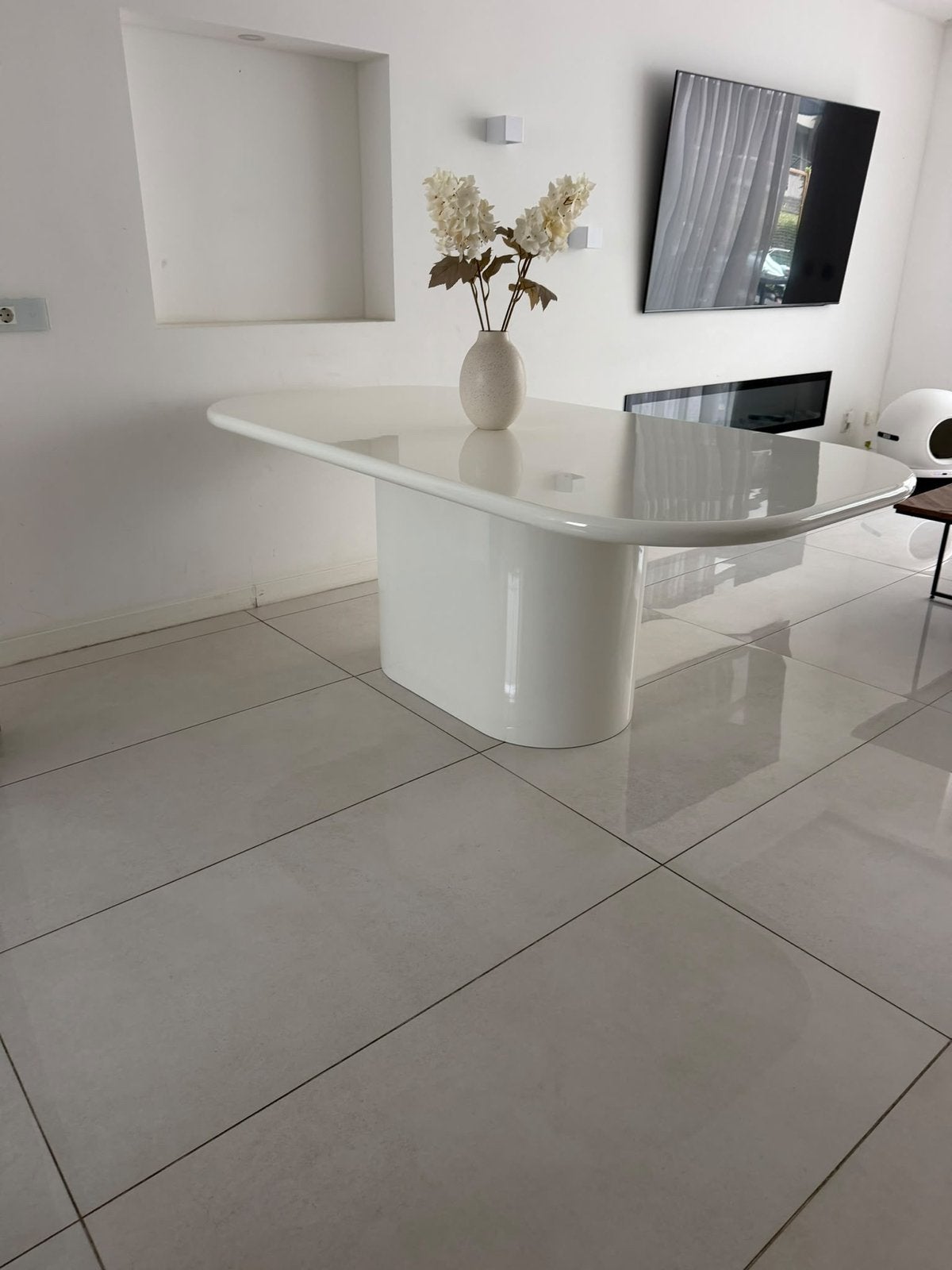 Ovaal Eettafel, Huis en Inrichting, Tafels | Eettafels, Overige materialen, 100 tot 150 cm, Ophalen of Verzenden, Vijf personen of meer