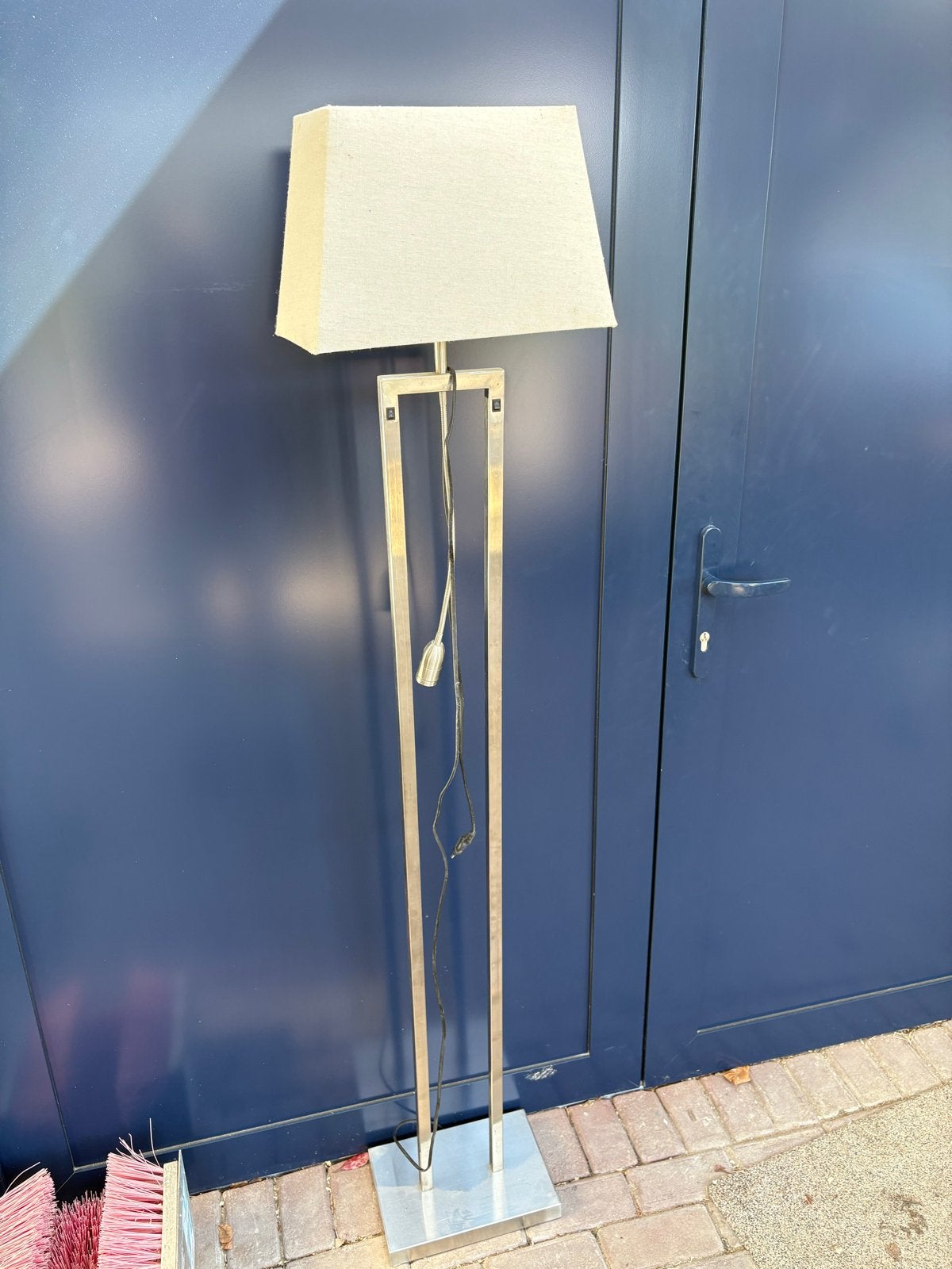 Schemerlamp met leeslamp, Ophalen, Gebruikt, E27 (groot), Metaal