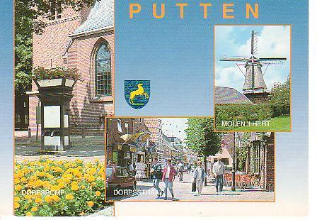 Ansichtkaart	Putten	3-luik, Verzenden, 1980 tot heden, Gelopen, Gelderland