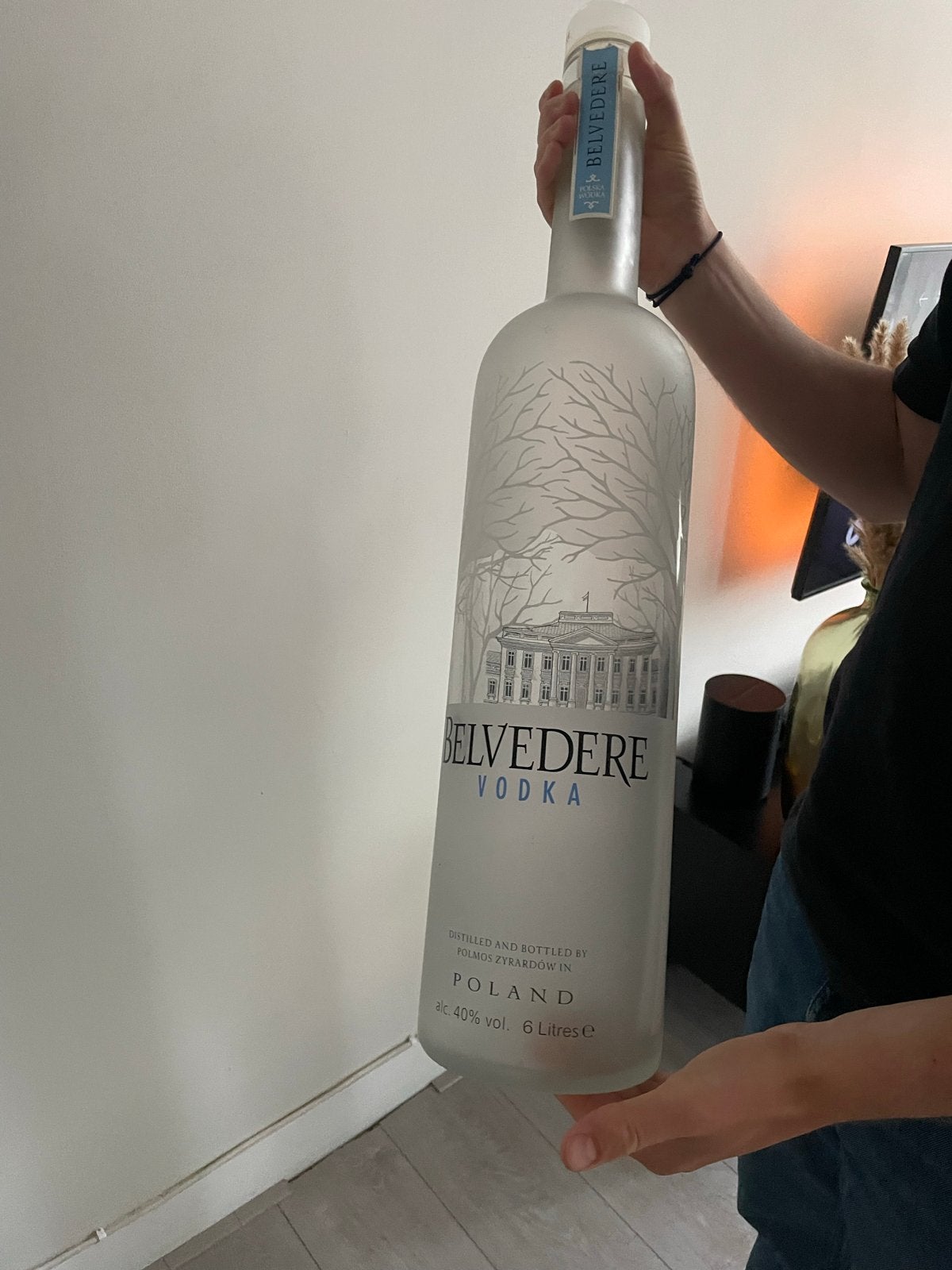 Lege 6L Belvedere fles, Verzamelen, Glas en Borrelglaasjes, Ophalen, Gebruikt