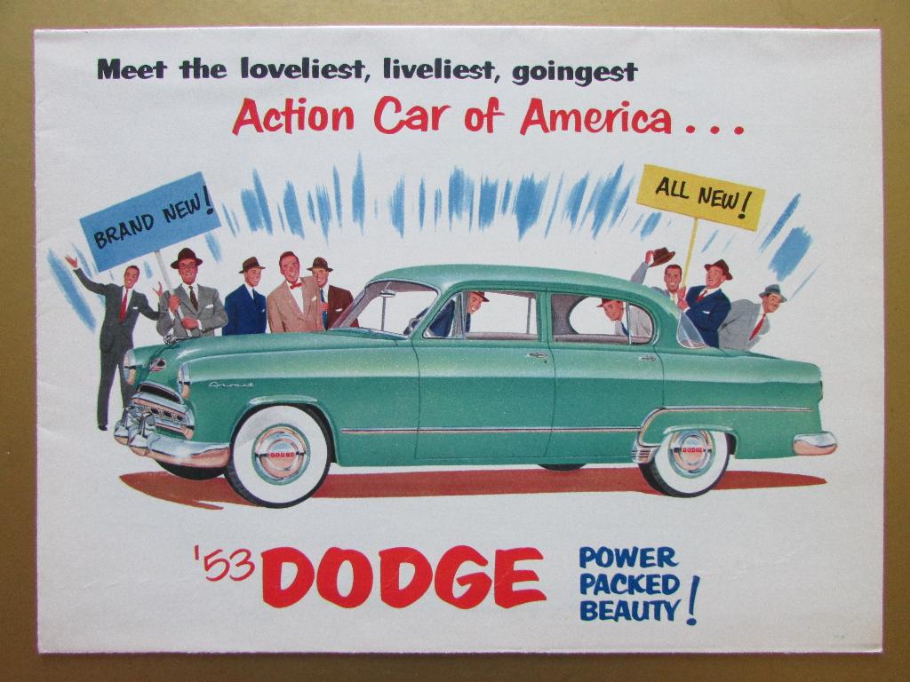 1953 Dodge grote folder, Engels, Ophalen of Verzenden, Zo goed als nieuw, Overige merken