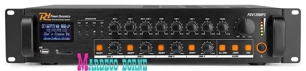 Versterker, Amplifier 100Volt, 120 watt 4-zone FM,MP3,Blueto, Info@marbeco.nl, Power Dynamics, Nieuw, Overige instrumenten