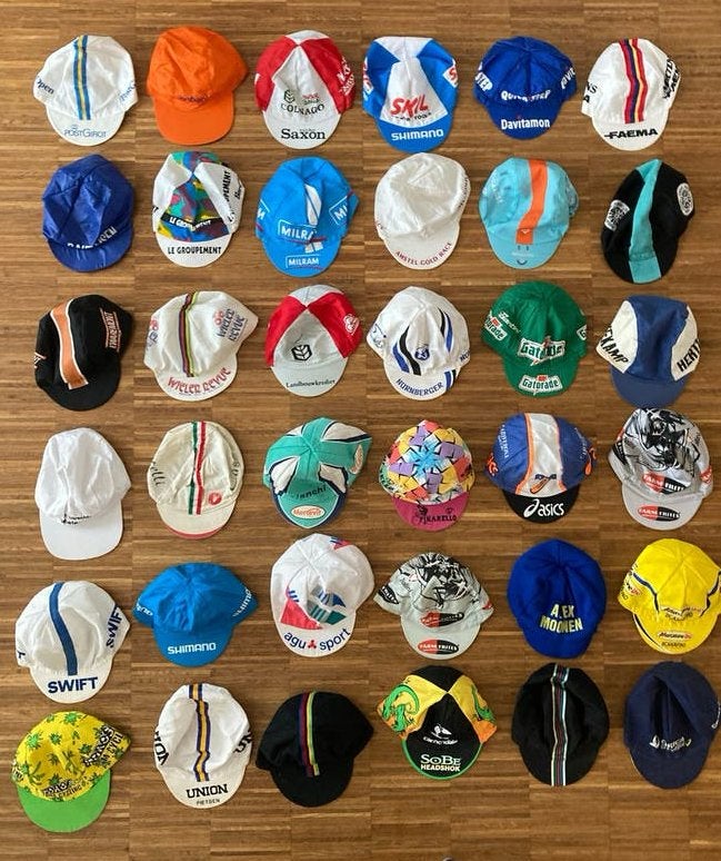 36 Wielrenpetjes - Diverse Merken en Designs, Fietsen en Brommers, Fietsaccessoires | Fietskleding, Gebruikt, Agu Alkmaar, Overige maten