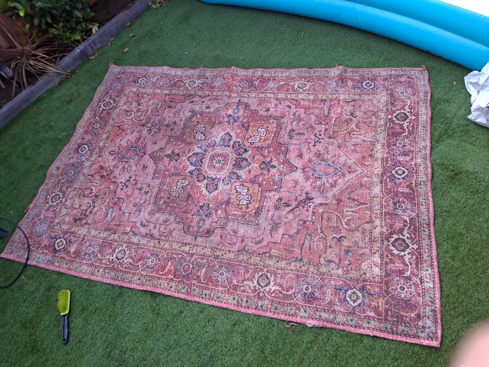 2 gebruikte vloerkleden 160x230 - wasbaar, Ophalen, Gebruikt, Bruin, 150 tot 200 cm