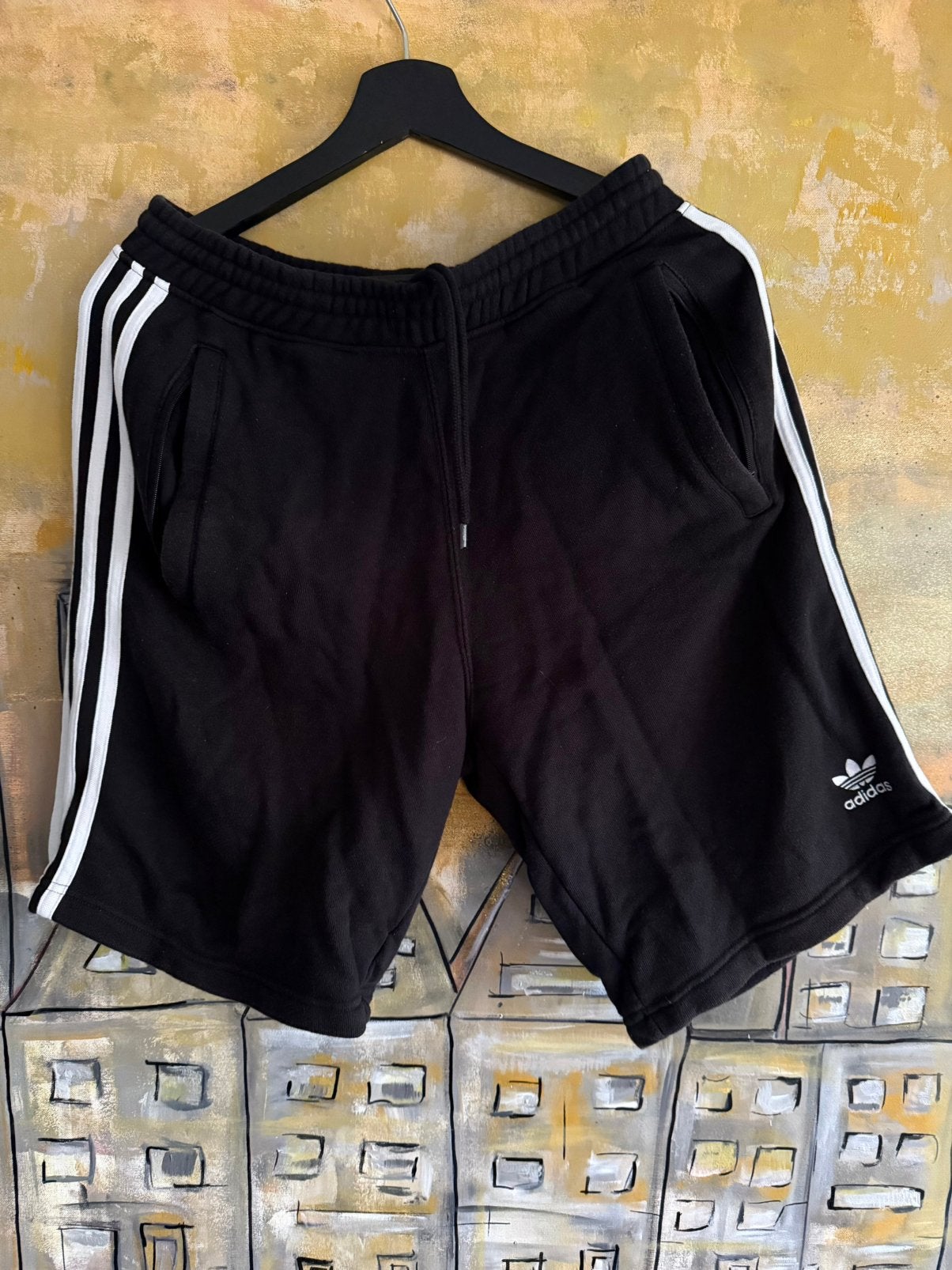 adidas Originals Adicolor 3-Stripes Shorts Zwart M, Verzenden, Gedragen, Maat 48/50 (M), Zwart