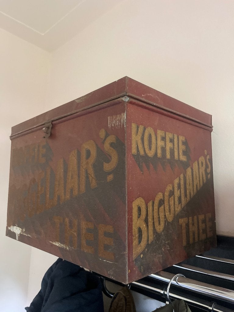 Vintage koffieblik, Verzamelen, Ophalen of Verzenden, Gebruikt, Koffie, Overige merken