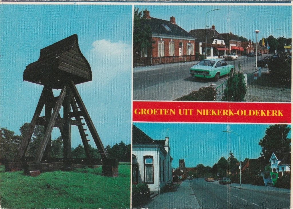 NIEKERK OLDEKERK Klokkestoel Bloemersmastraat Aldringastraat, Verzenden, 1960 tot 1980, Ongelopen, Groningen