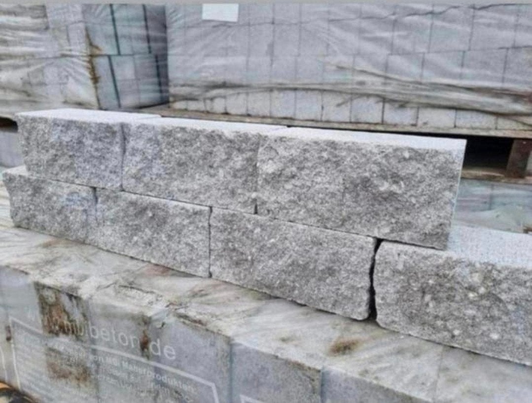 Splitblok metselsteen stapelblok noorsgrijs 19x9x8,9 s-parti, Tuin en Terras, Bielzen en Borders, Blok, Nieuw, Ophalen of Verzenden