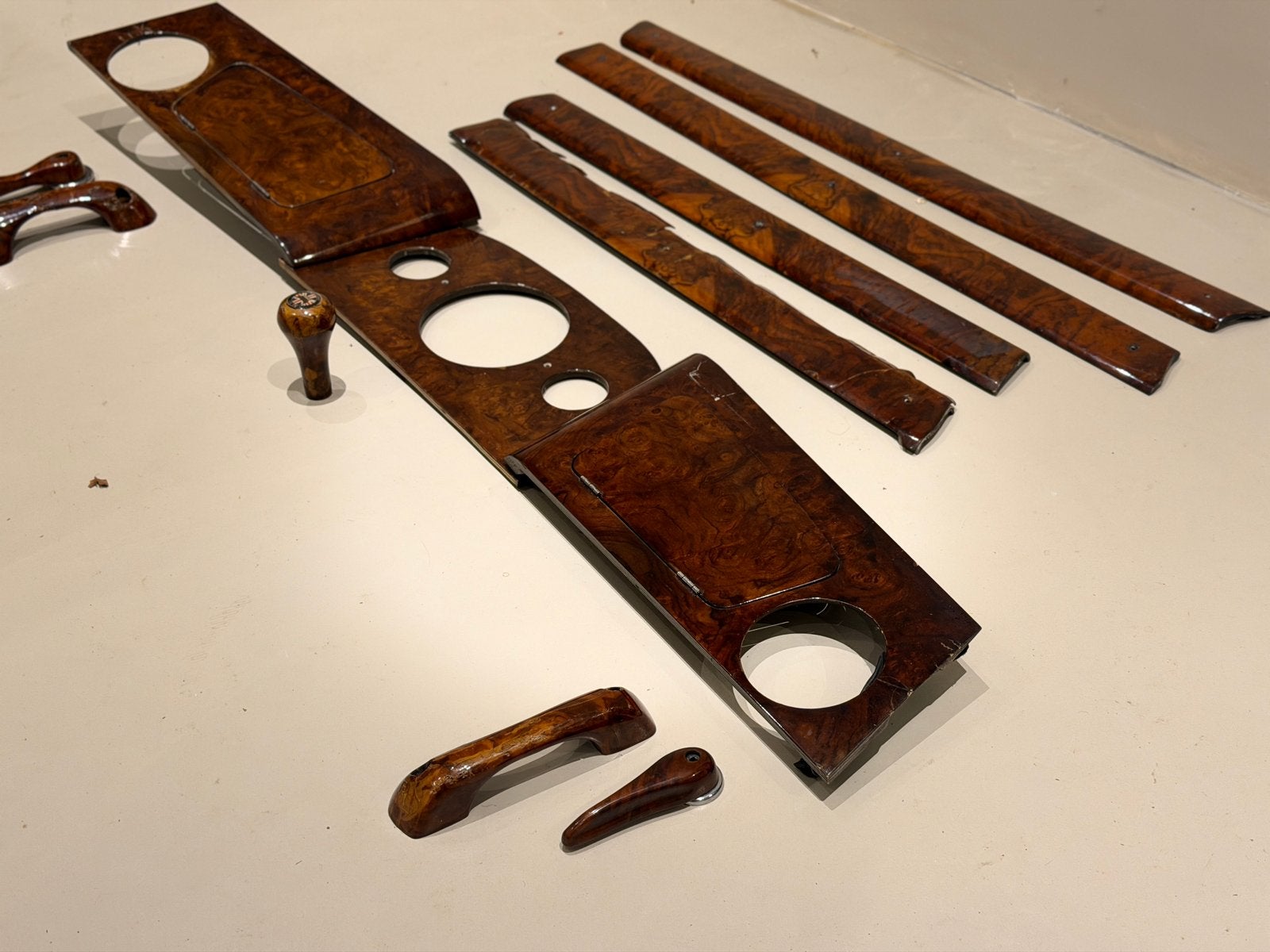 Classic Mini Cooper Wortelnoten Hout Dashboard Set, Auto-onderdelen, Interieur en Bekleding, Mini, Gebruikt, Ophalen