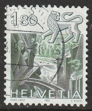 Zwitserland 1983 1243 Sterrenbeeld Leeuw, Gest, Ophalen of Verzenden, Gestempeld