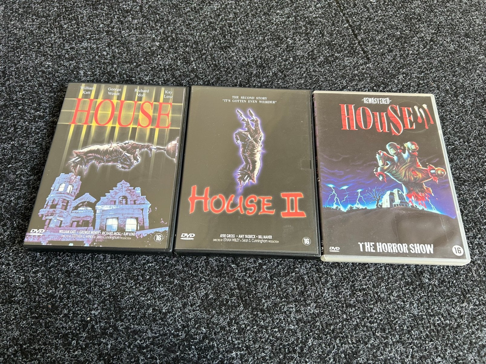 House 1,2,3 op dvd 1985/87/89, Cd's en Dvd's, Dvd's | Horror, Ophalen of Verzenden, Gebruikt, Overige genres