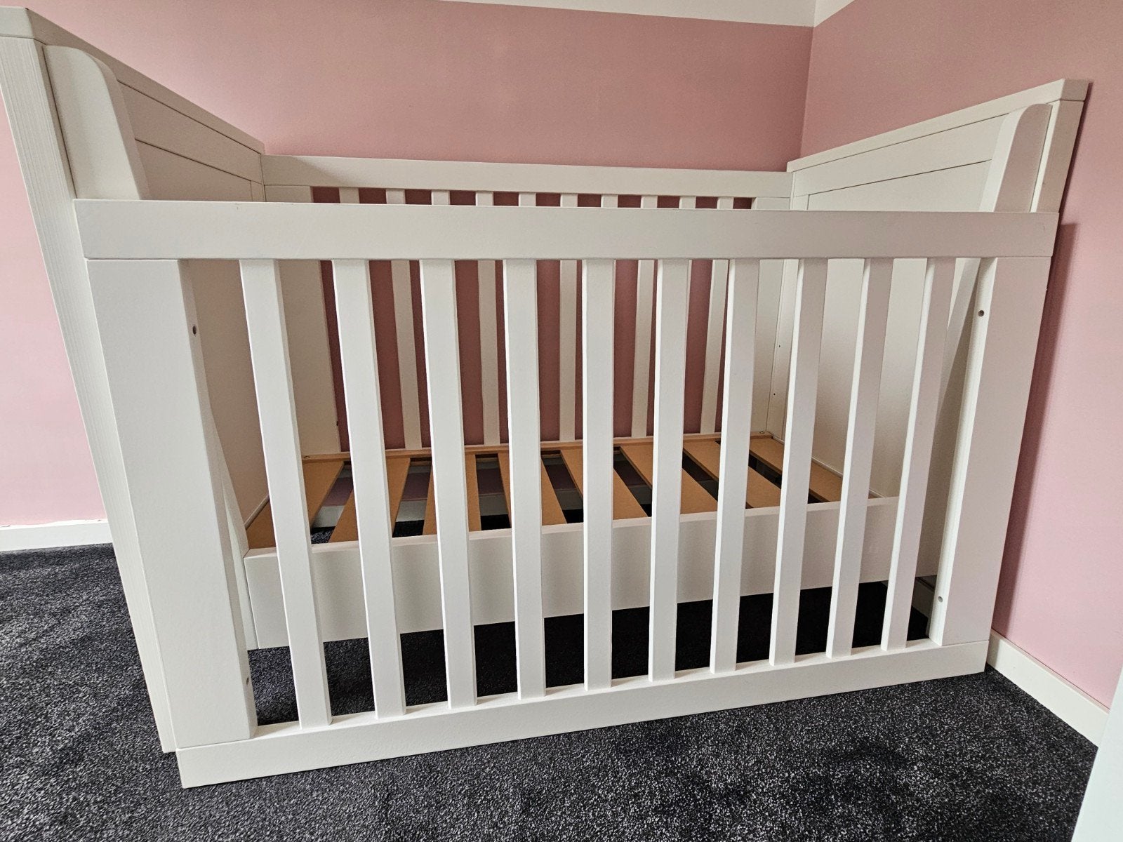 Wit ledikant, Aerosleep Evolution matraspakket & commode, Kinderen en Baby's, Babywiegjes en Ledikanten, Gebruikt, Ledikant, Ophalen