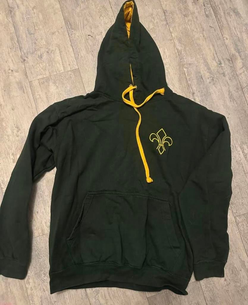 Donkergroene hoodie van Just Hoods Club, maat M, Verzamelen, Scouting, Ophalen of Verzenden, Zo goed als nieuw, Kleding