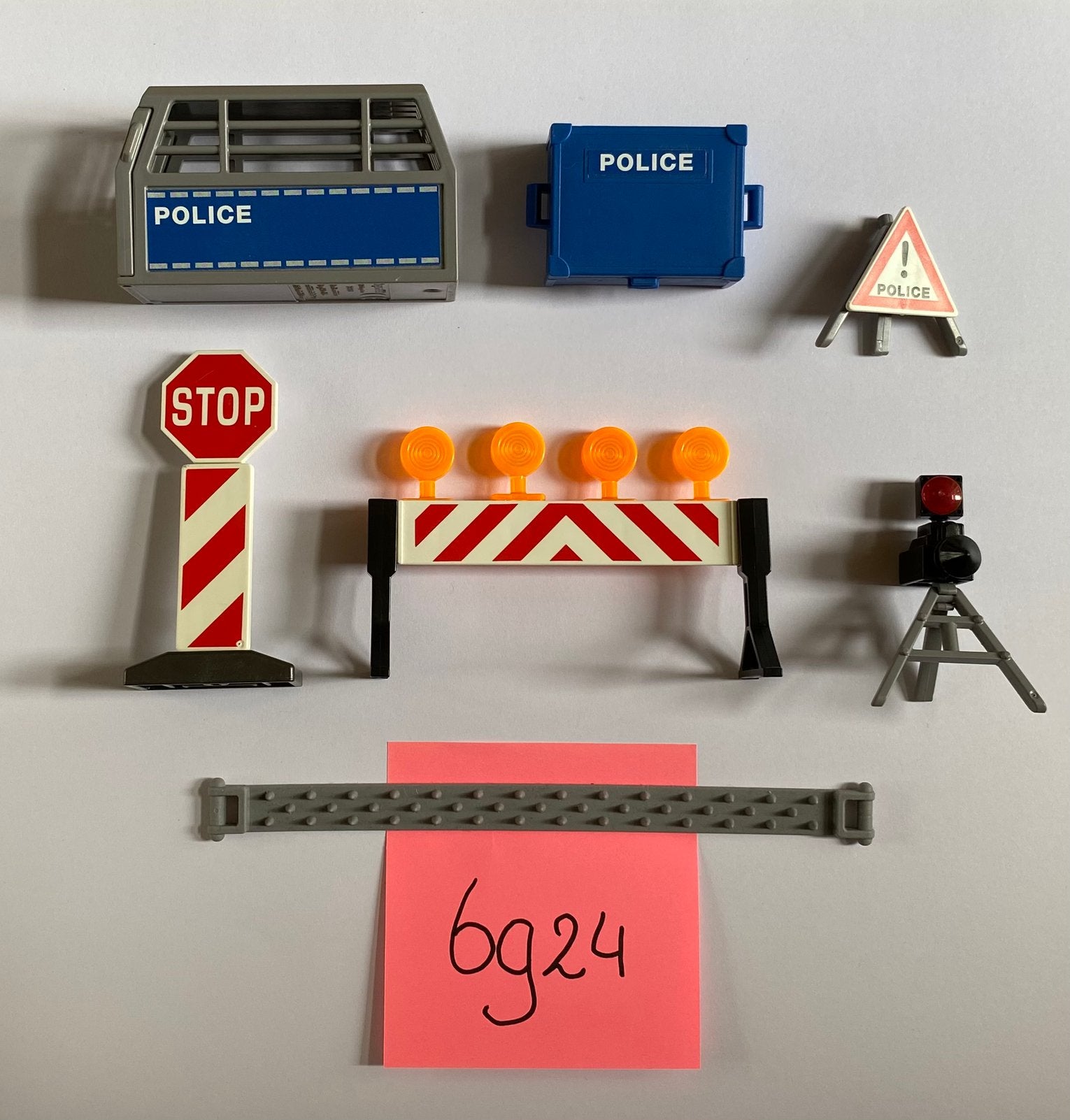 Playmobil 6924 onderdelen politie wegversperring, Gebruikt, Losse onderdelen, Overige typen, Ophalen of Verzenden