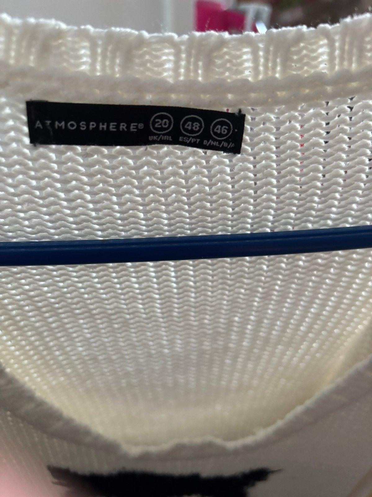 Witte trui met uil van pailletten - Atmosphere, Ophalen, Gedragen, Maat 46/48 (XL) of groter, Wit