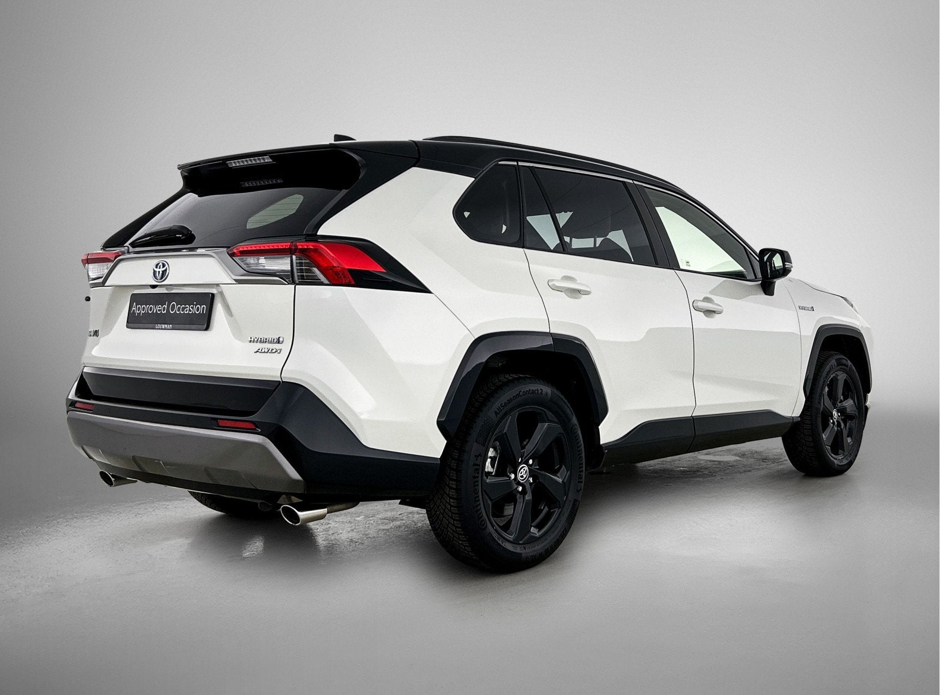 Toyota RAV4 2.5 Hybrid AWD Bi-Tone | 1650KG trekgewicht | St, Auto's, Automaat, Gebruikt, 4 cilinders, Wit