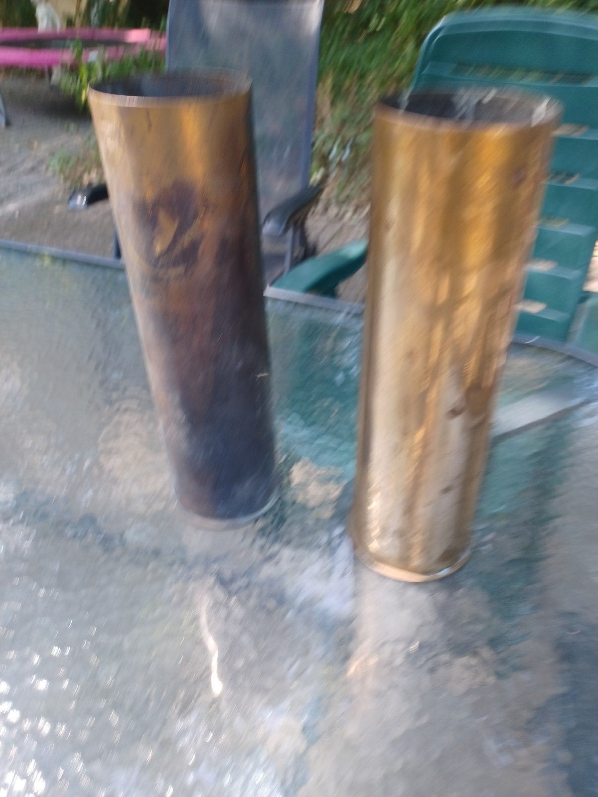 2x Koperen Granaathuls 1944 - H 37 cm, Ø 12 cm, Ophalen of Verzenden