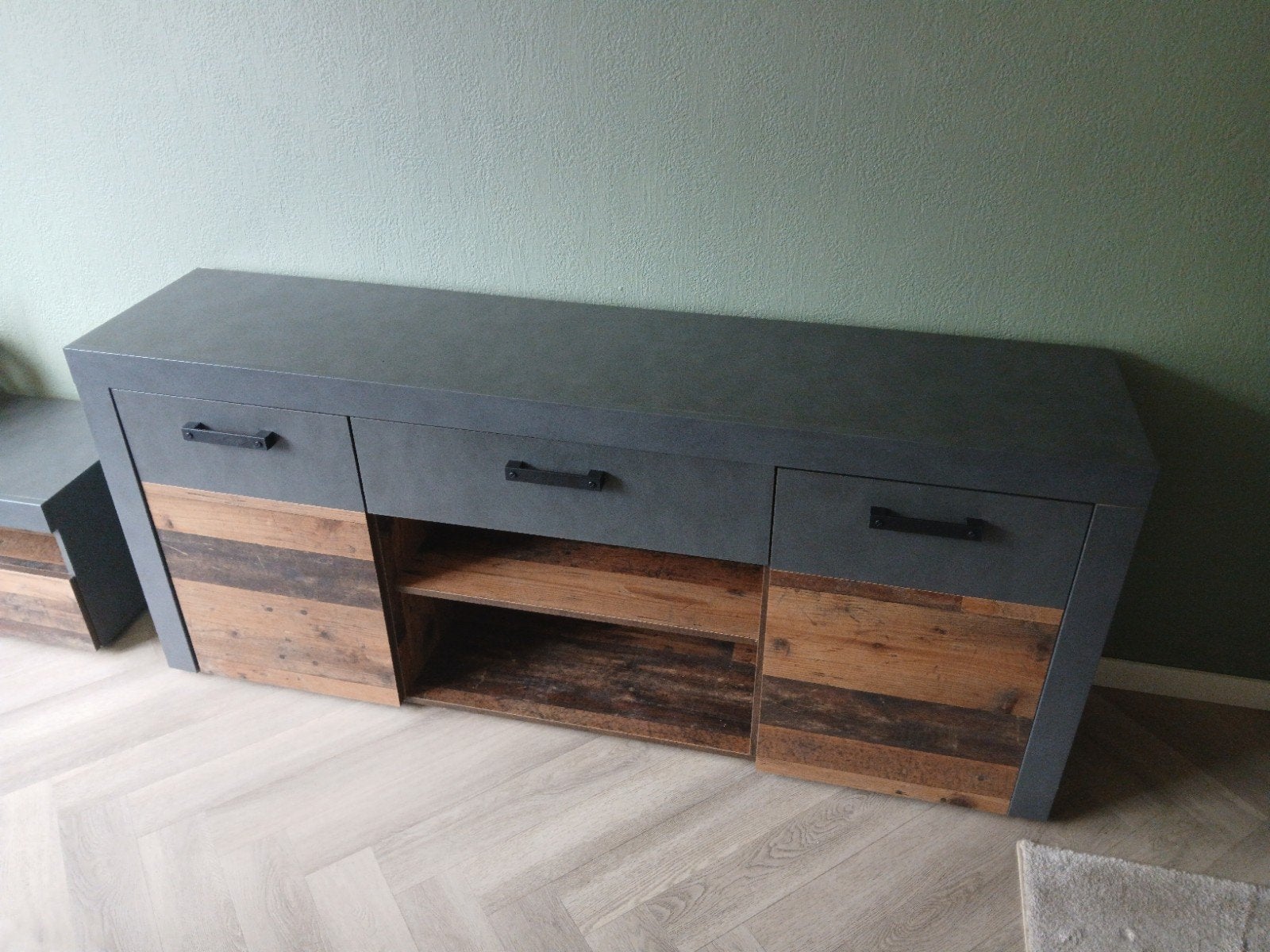 Stijlvol dressoir met lades en deuren - Trendteam Indy, Gebruikt, Met deur(en), 150 tot 200 cm, Trendteam Indy