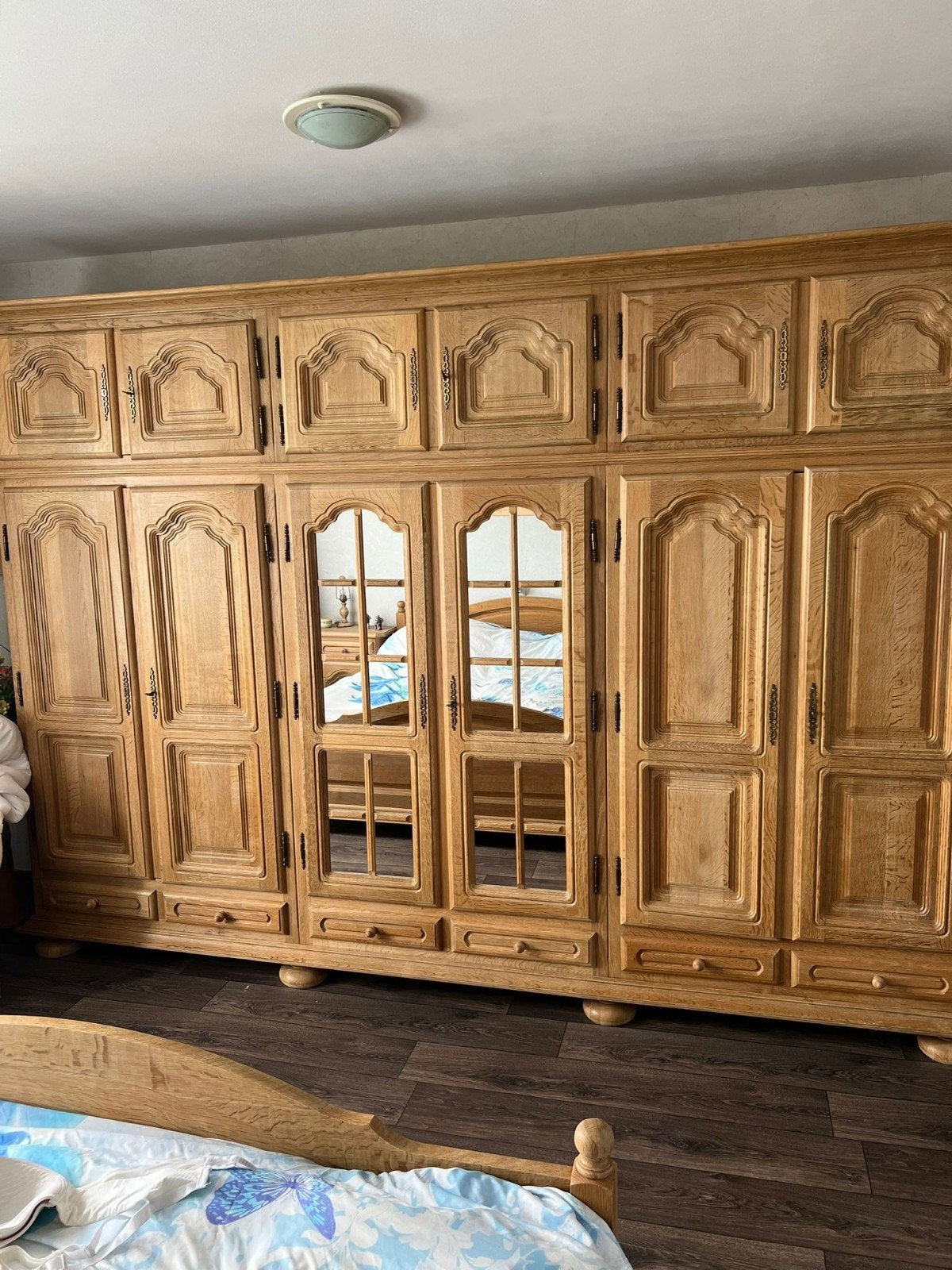 Mooi massief slaapkamer set, Ophalen, Zo goed als nieuw, Tweepersoons