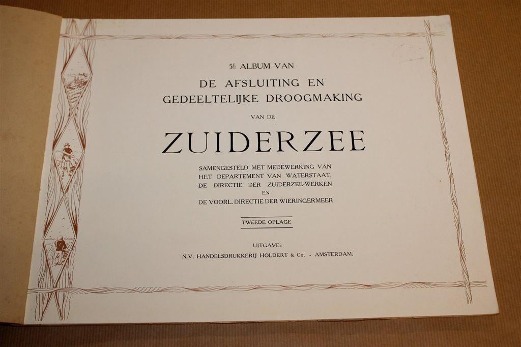 5e Album Afsluiting Zuiderzee [1932] — Antiek, Boeken, Ophalen of Verzenden, Gelezen